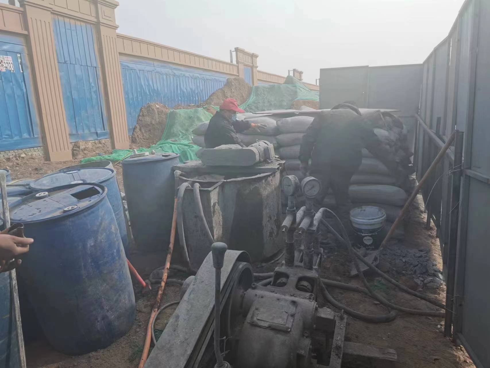 郊区地基沉降注浆加固